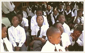 South African students practicing TM